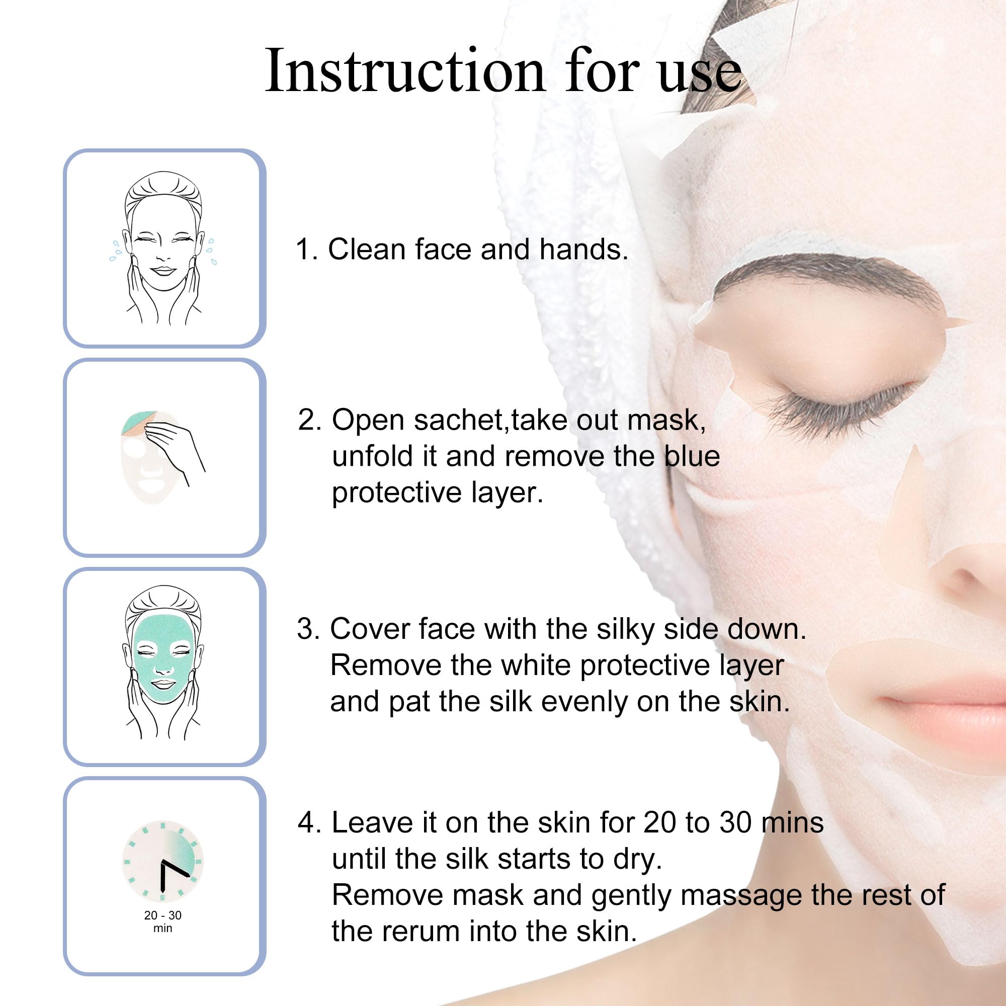 Dermaroller Silk Face Masks