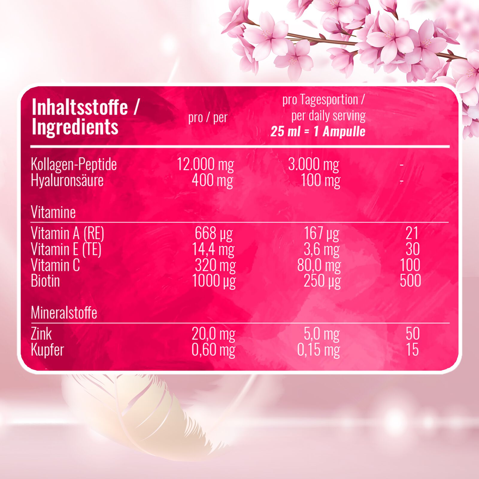 BWG / HEALTH-LINE / Beauty Collagen Drink / Pack with 28 drinking ampoules a 25ml