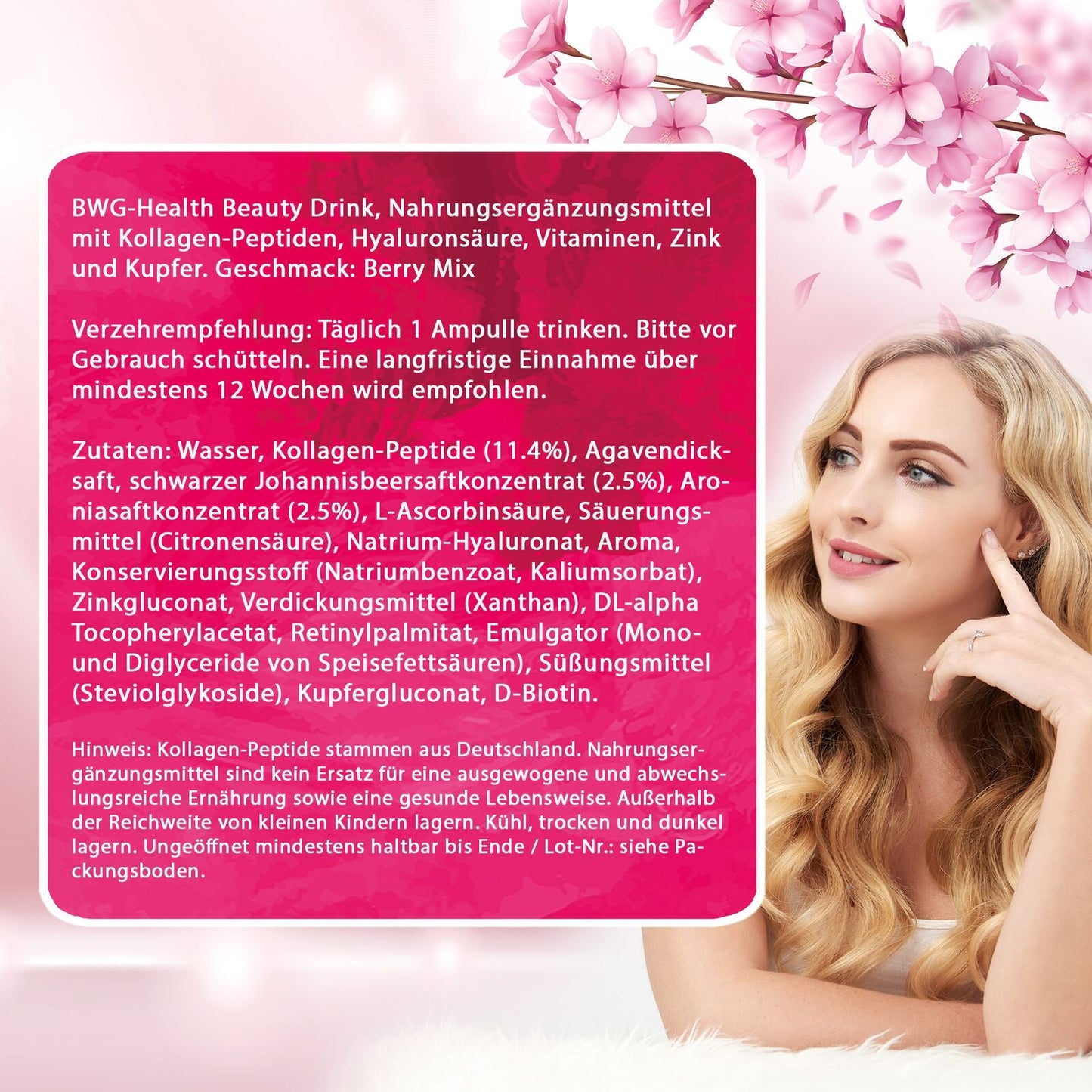 BWG / HEALTH-LINE / Beauty Collagen Drink / Pack with 28 drinking ampoules a 25ml