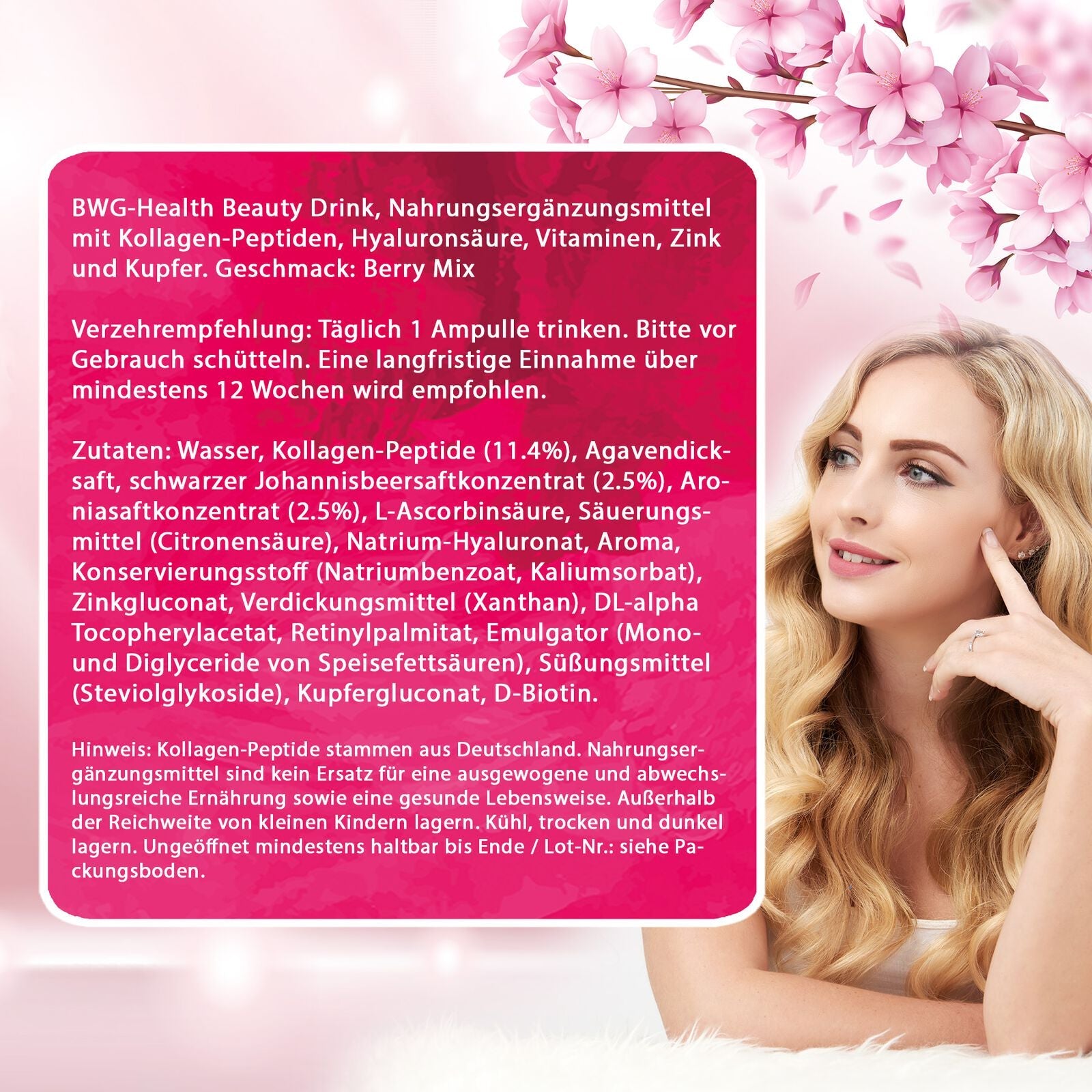 BWG / HEALTH-LINE / Beauty Collagen Drink / Pack with 28 drinking ampoules a 25ml